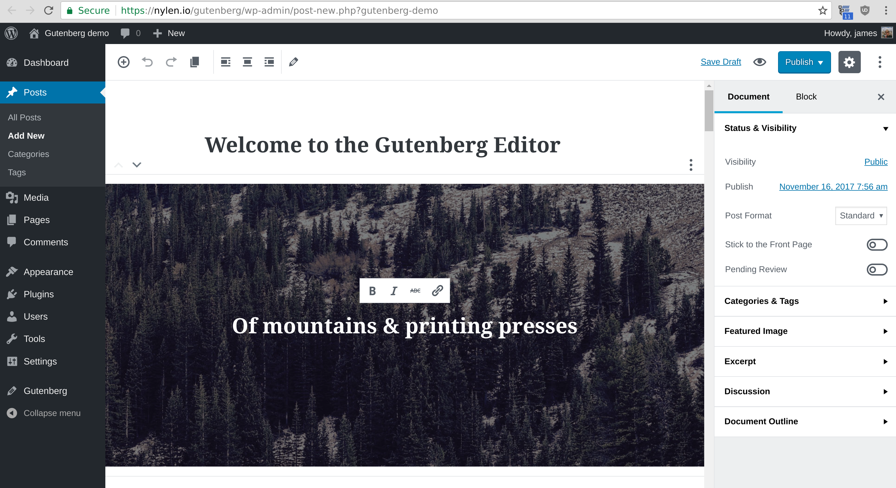 WordPress 5.0 release imminent with its Gutenberg editor going live December 6